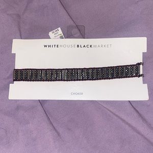 NEW TAGS!!! White House Black Market Beaded Leather Choker Necklace…